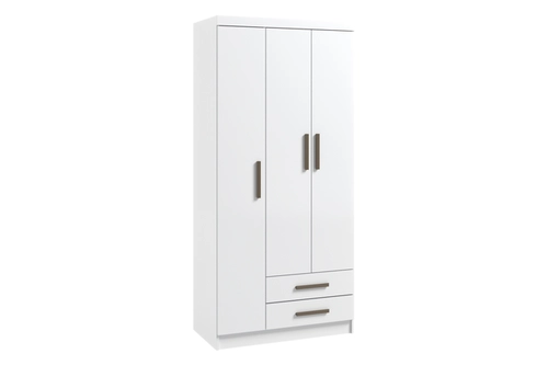 Guarda Roupa Qatar 3 Portas 2 Gavetas Branco  Móveis Curitibanos