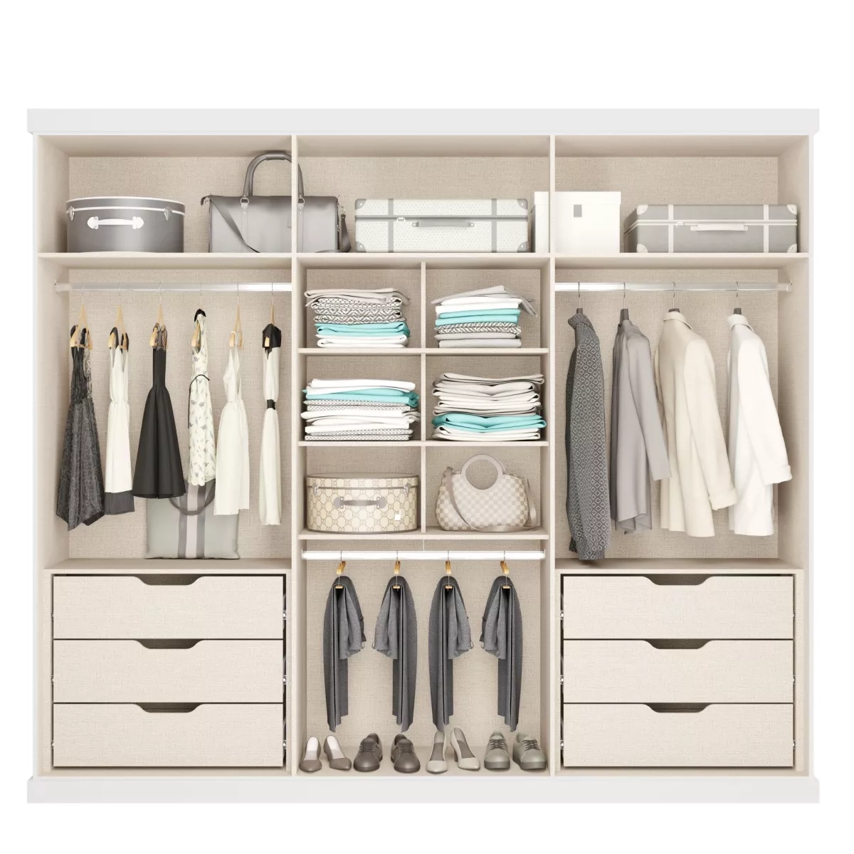 Guarda Roupa Carraro Capri 1159 2,30X2,63 6Pt