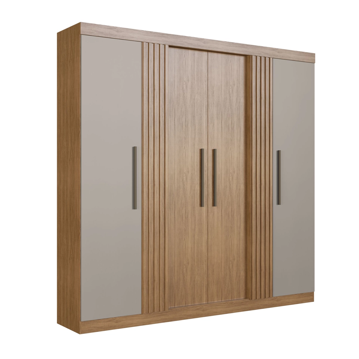 GUARDA ROUPA FAIMEC SUECIA 6 PTS RIPADO CANELA CHAMOIS 221407_